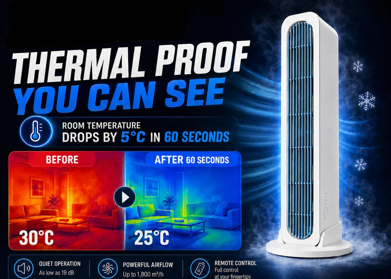 AeroCool – Fast Cooling Dual-Position Tower Fan