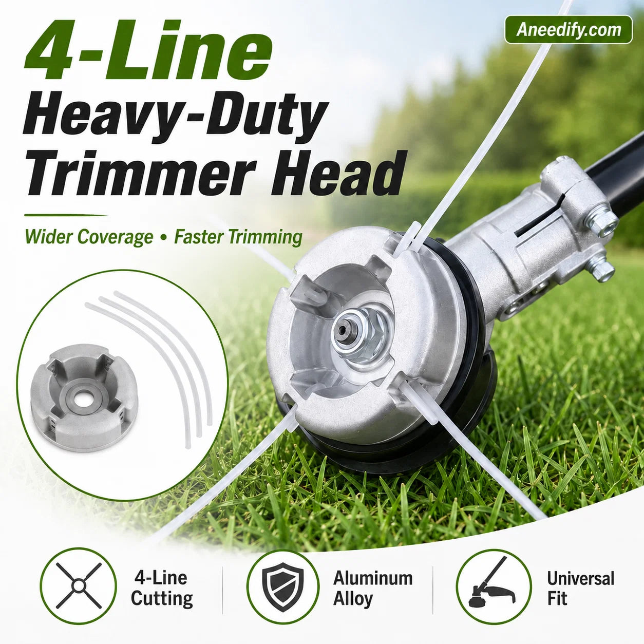 TrimForce – Aluminum 4-Line Trimmer Head