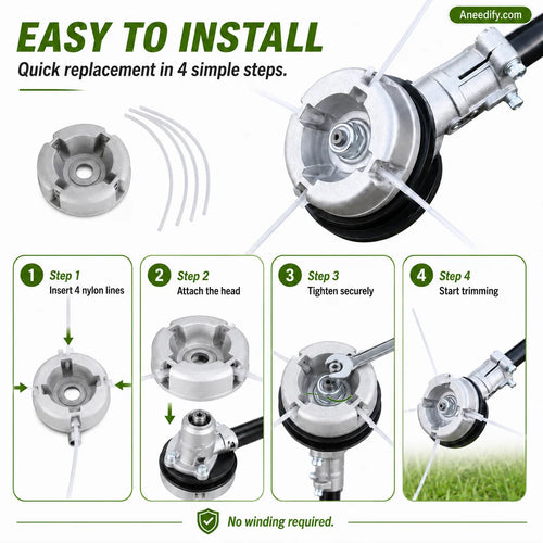 TrimForce – Aluminum 4-Line Trimmer Head
