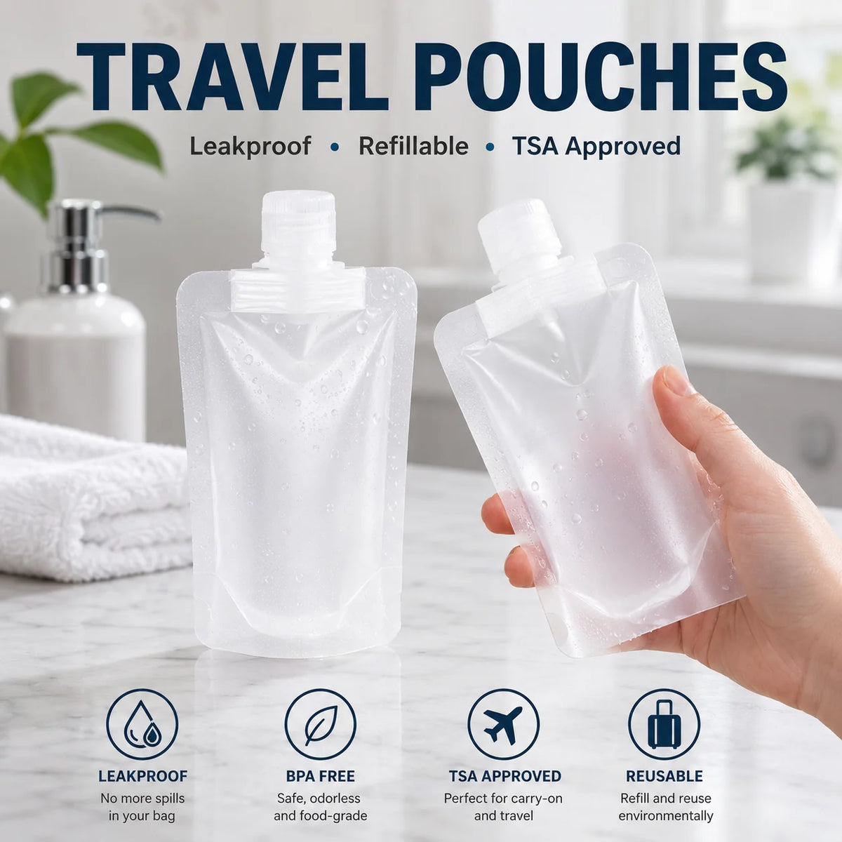 PourMate – Reusable Travel Liquid Containers
