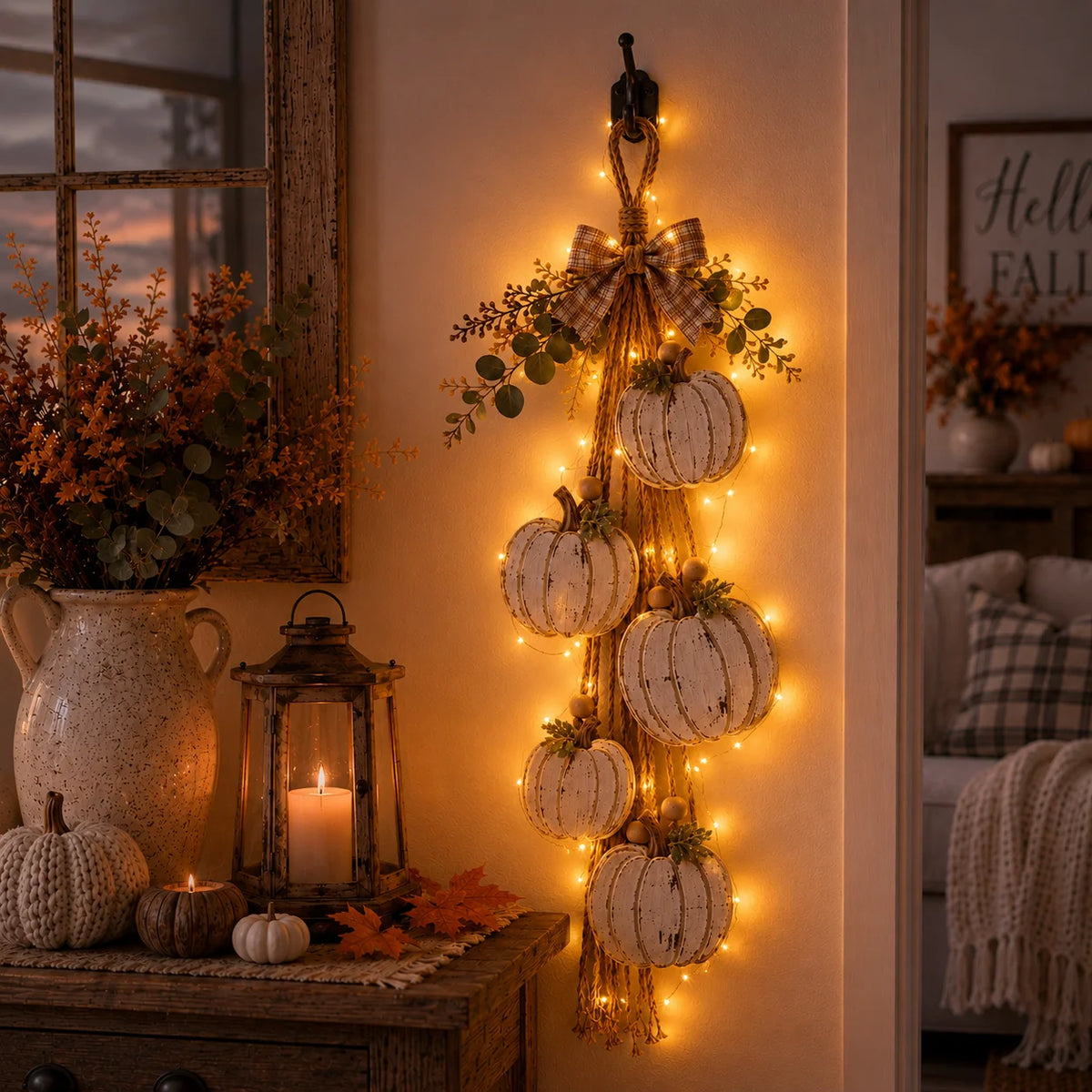 PumpkinCrest – 5-Pumpkin Fall Door Décor