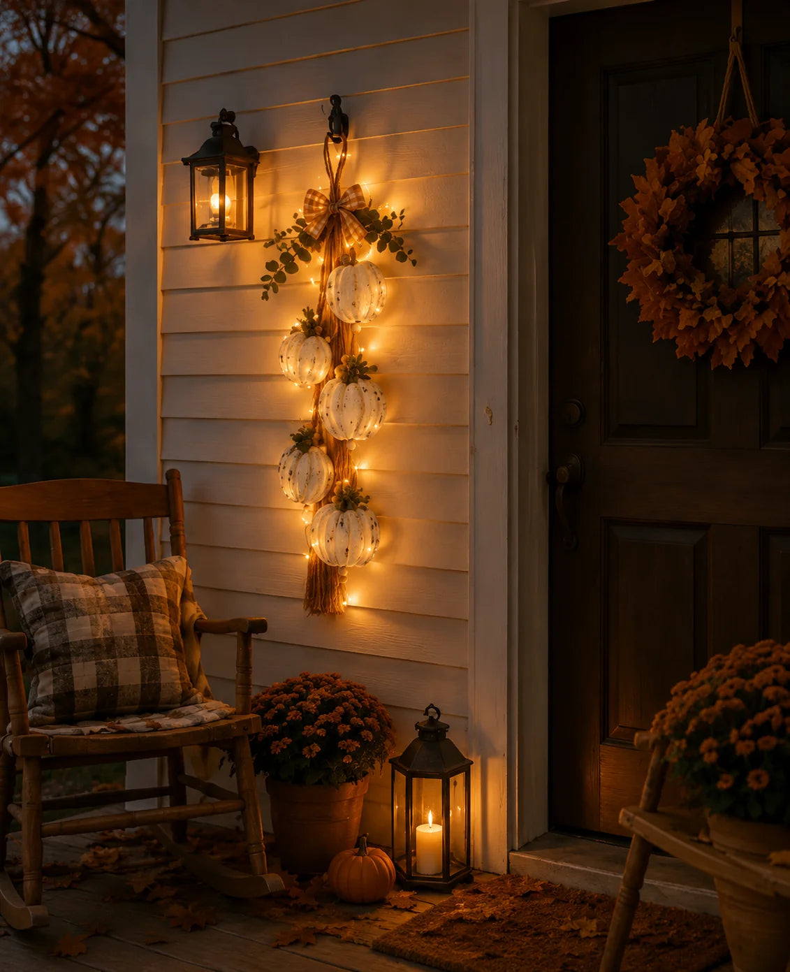 PumpkinCrest – 5-Pumpkin Fall Door Décor