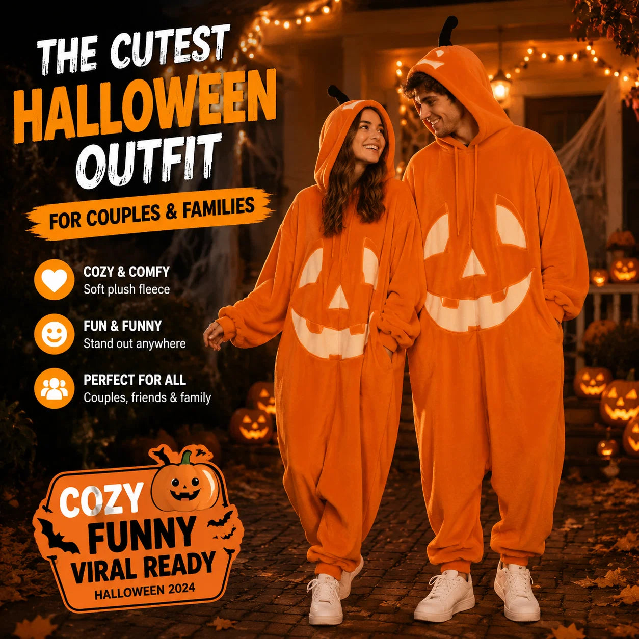 CozyPumpkin – Halloween Plush Onesie