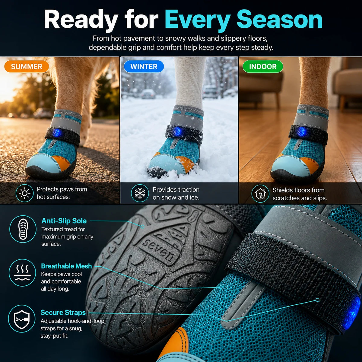PawGlow – LED Comfort Dog Boots