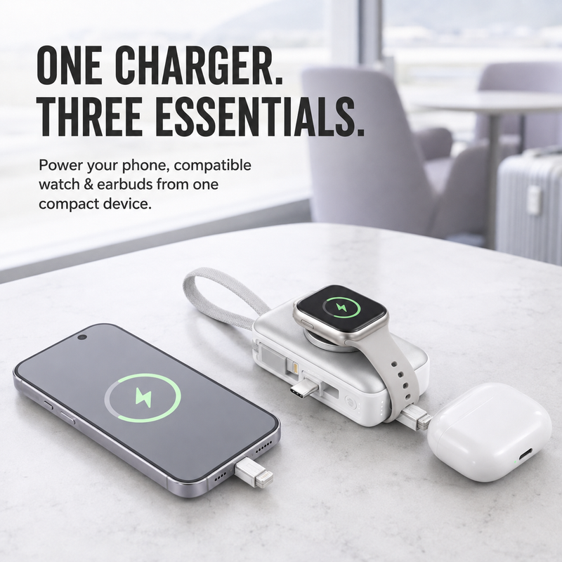 PowerPocket – Compact 5000mAh Travel Power Bank