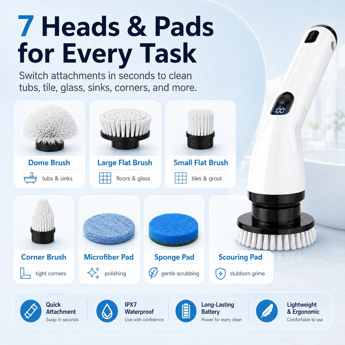 SpinVanta – 7-In-1 Electric Spin Scrubber