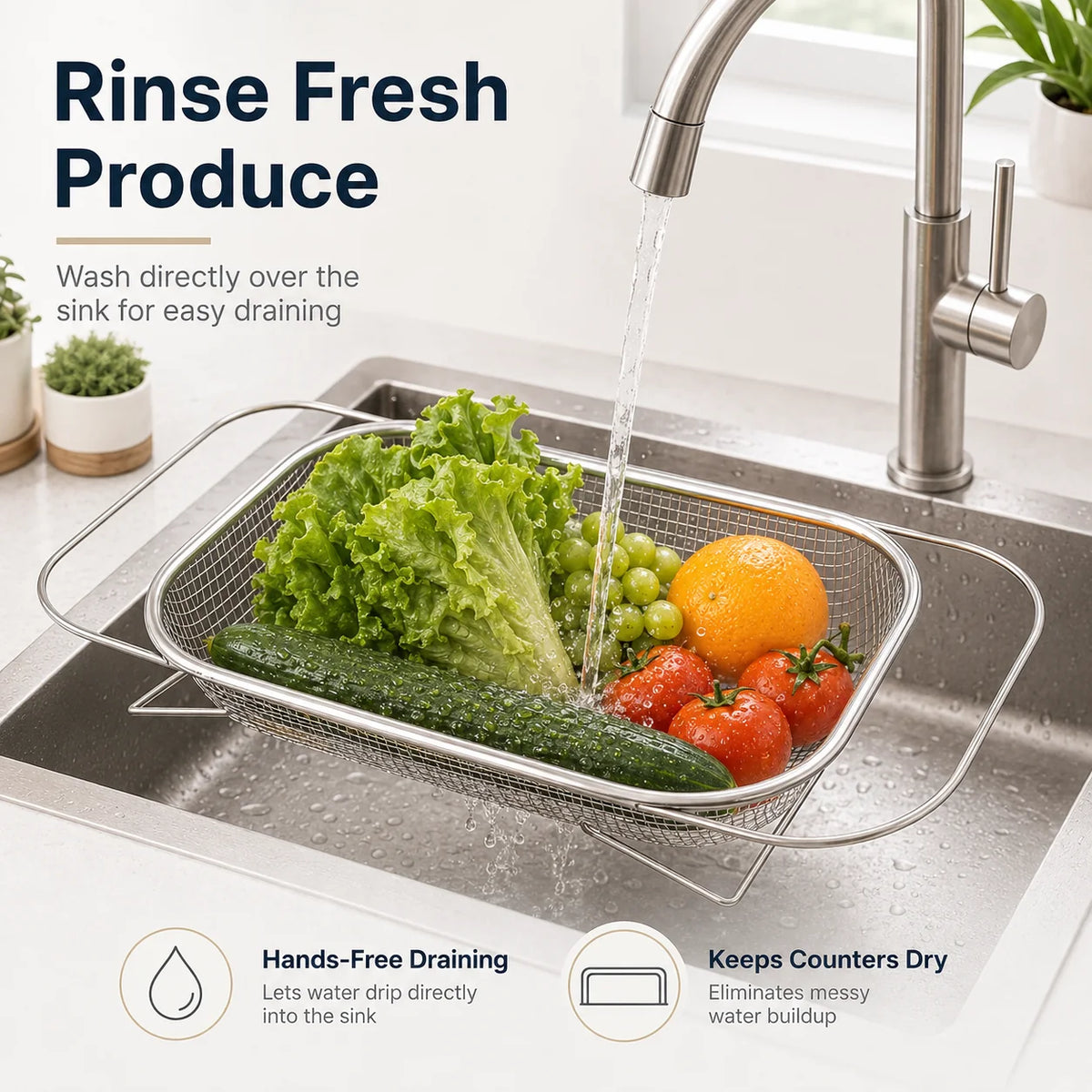 SinkMate – Expandable Over-the-Sink Strainer Basket