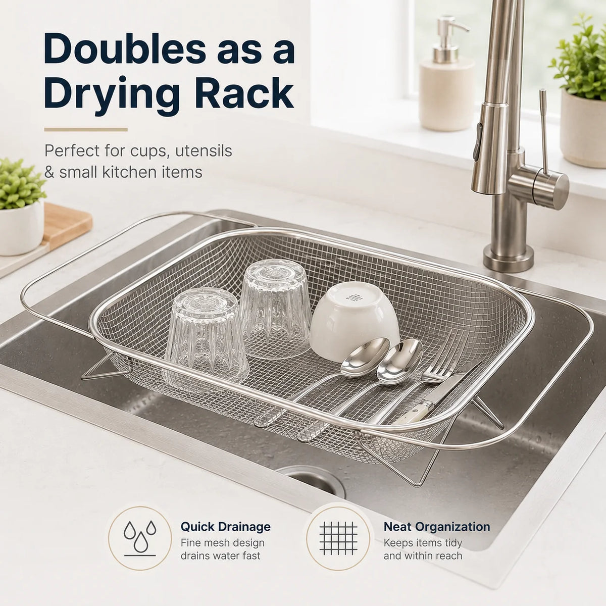 SinkMate – Expandable Over-the-Sink Strainer Basket