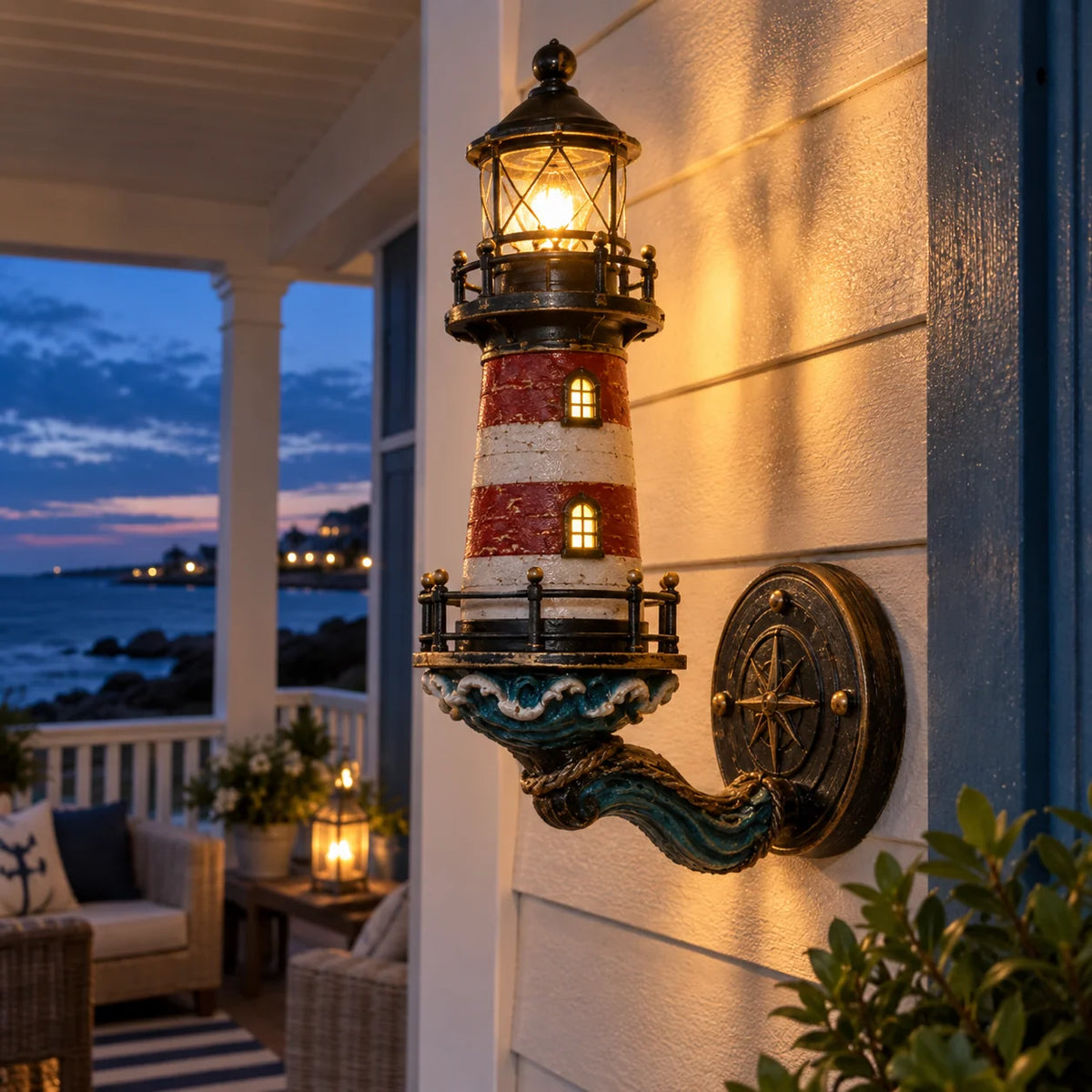 HarborLume – Vintage Coastal Lighthouse Wall Light
