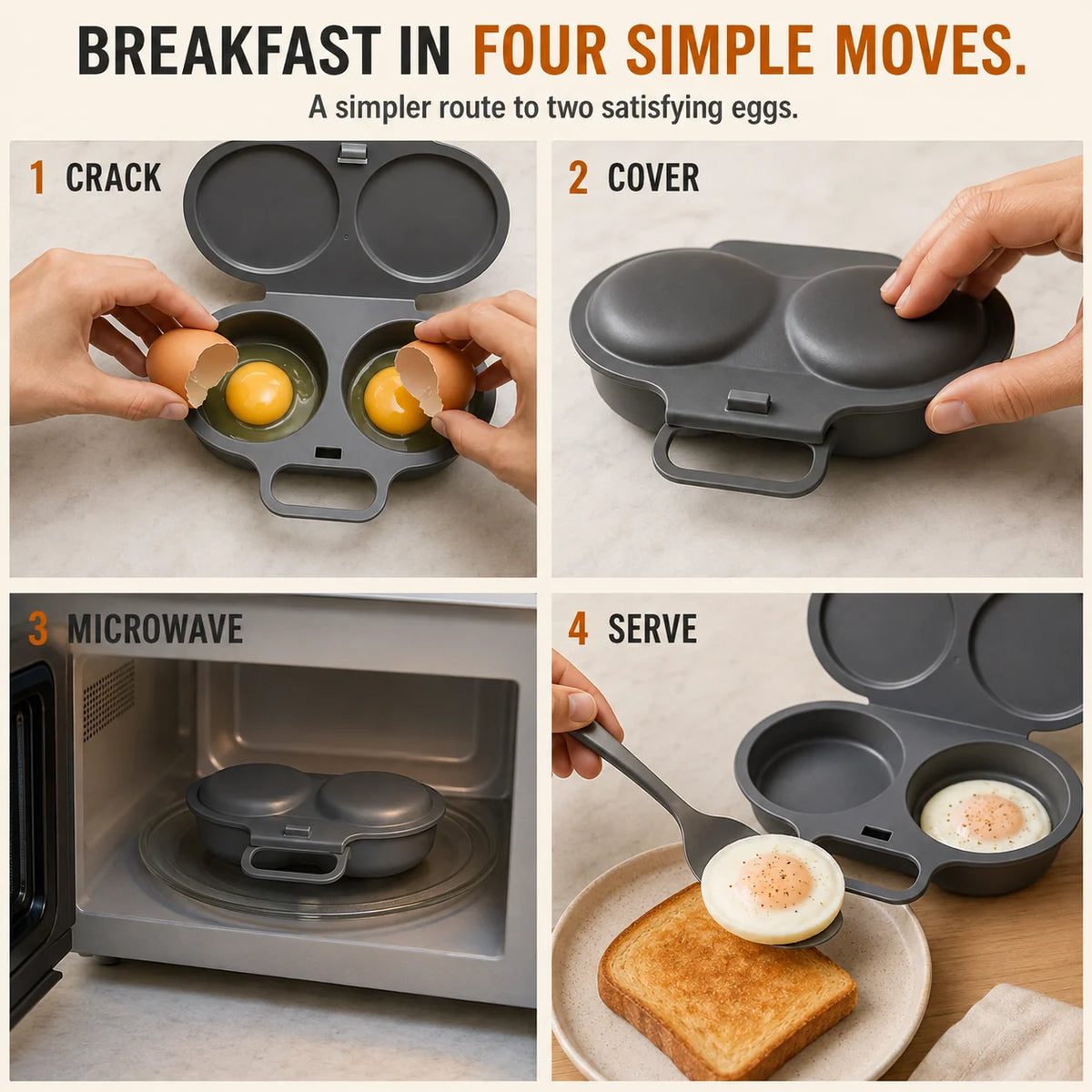 DuoEgg – Dual-Cavity Microwave Egg Cooker