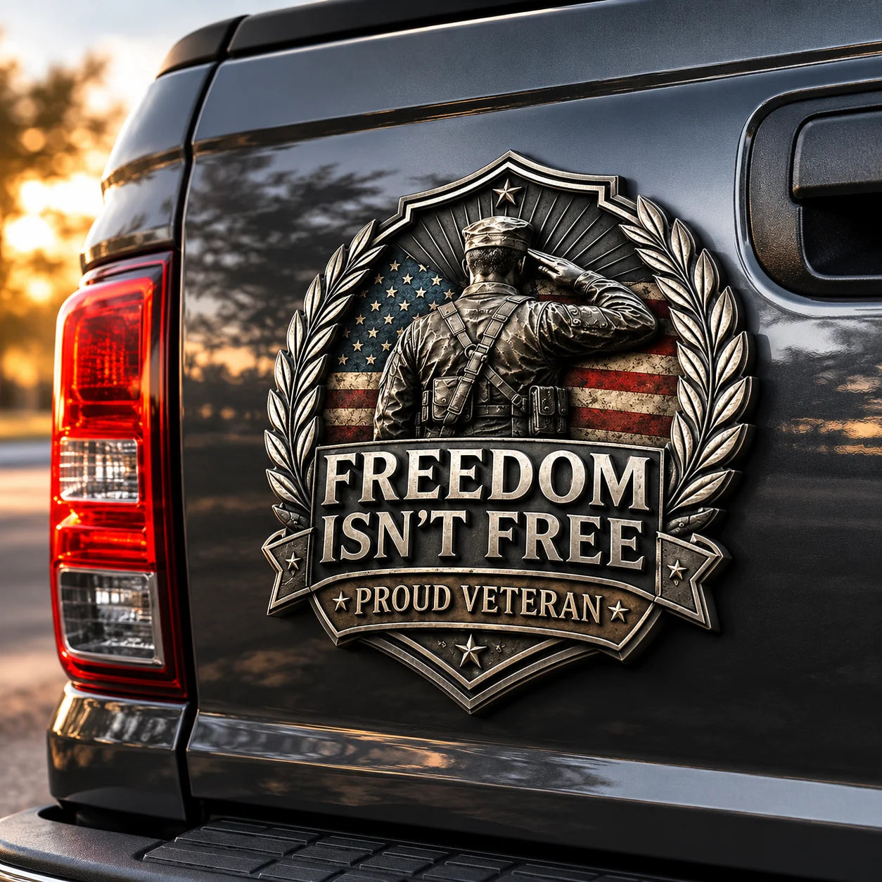 PatriotDrive – “Freedom Isn’t Free” Vehicle Emblem