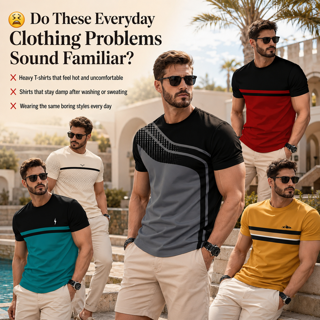 UrbanShade – Gradient Stripe T-Shirt Set