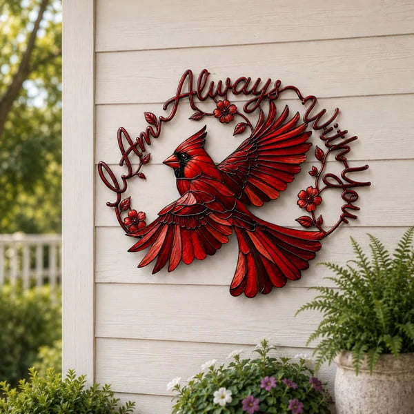 EternalCardinal – Memorial Metal Wall Art Keepsake
