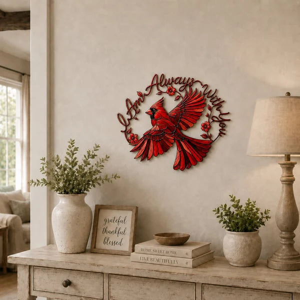 EternalCardinal – Memorial Metal Wall Art Keepsake