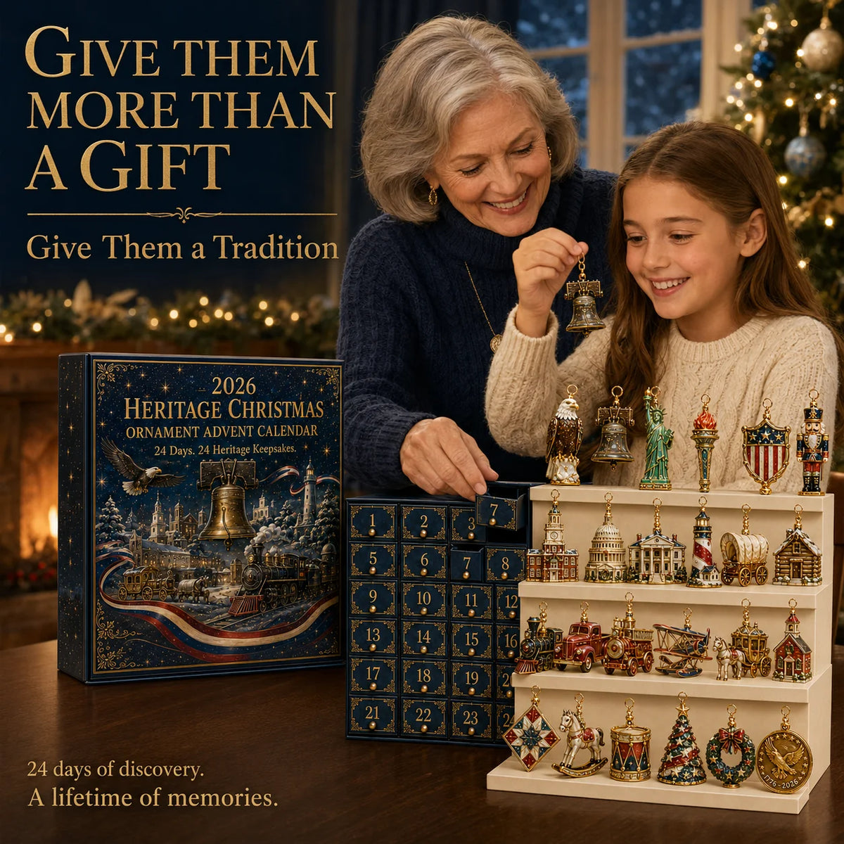 LibertyHeirloom – America 250th Anniversary Ornament Set