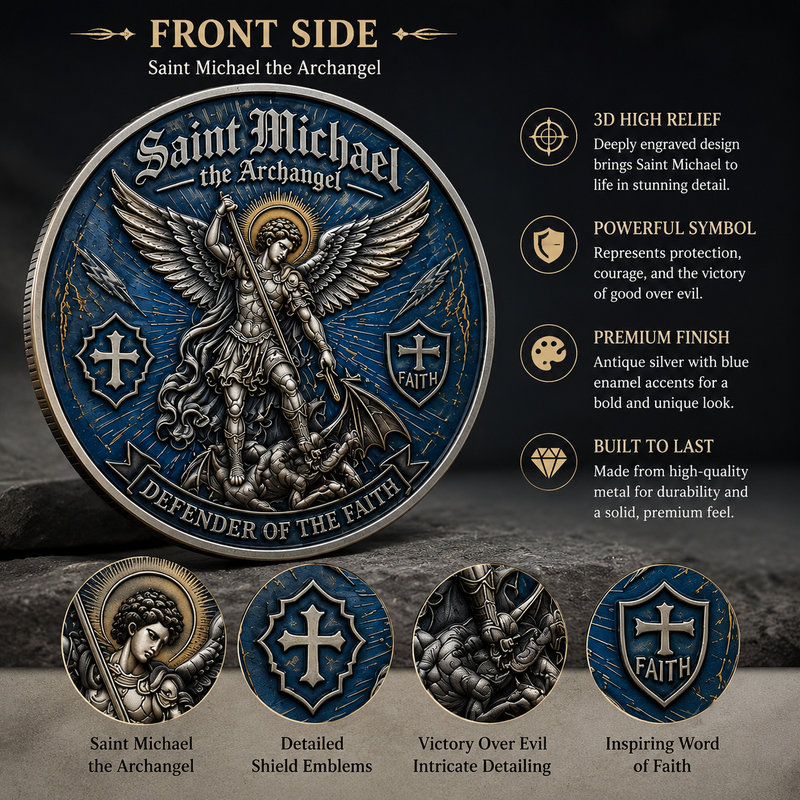 FaithGuardian – Saint Michael Challenge Coin