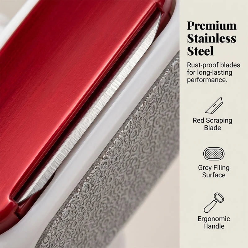 SoleVera – Double-Sided Stainless Steel Foot Scraper