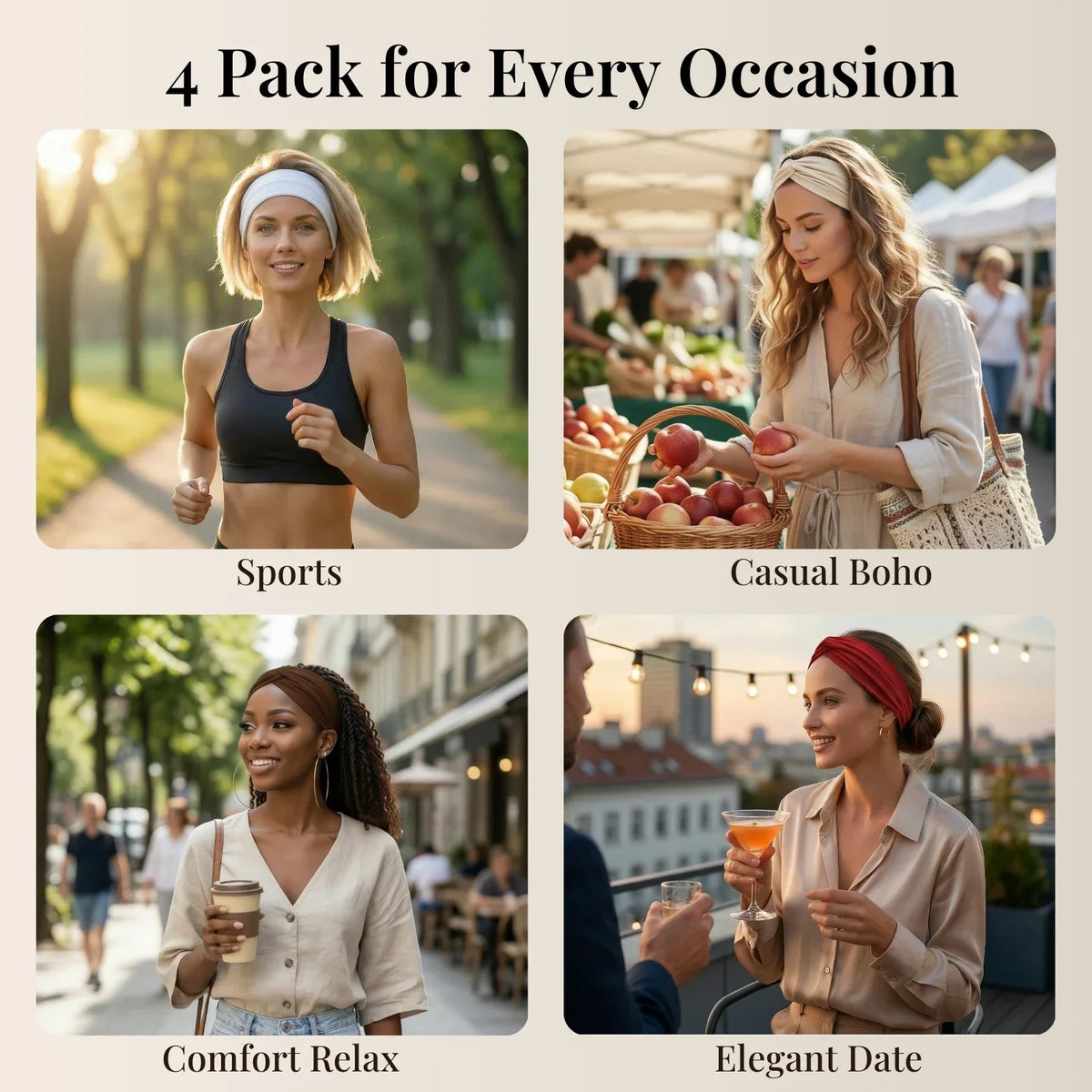 StyleKnot – 10-Pack Wide Knotted Turban Headbands