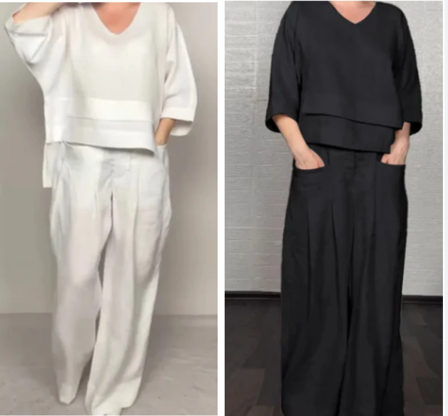 LinaEase – Cotton Linen Two Piece Set