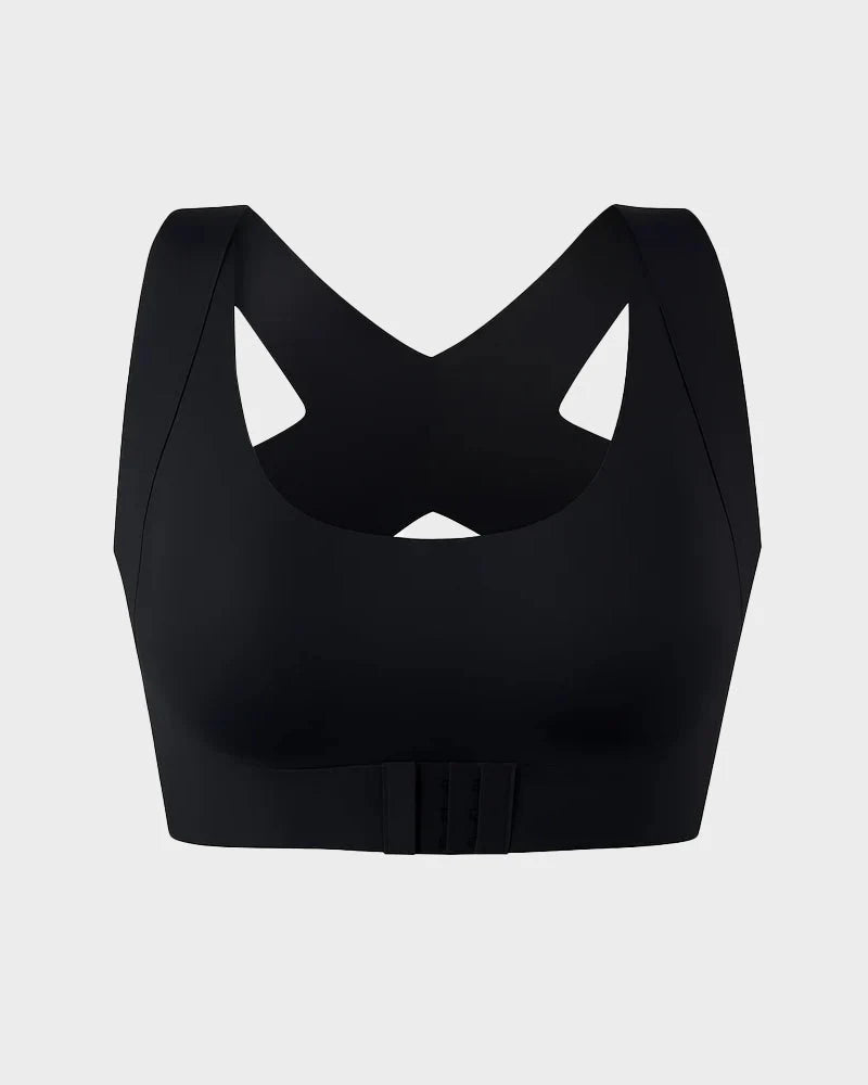 PostureEase – Front Closure Cross-Back Support Bra