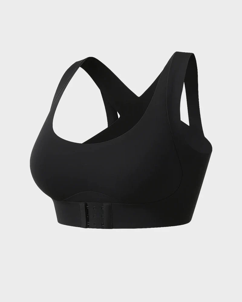 PostureEase – Front Closure Cross-Back Support Bra