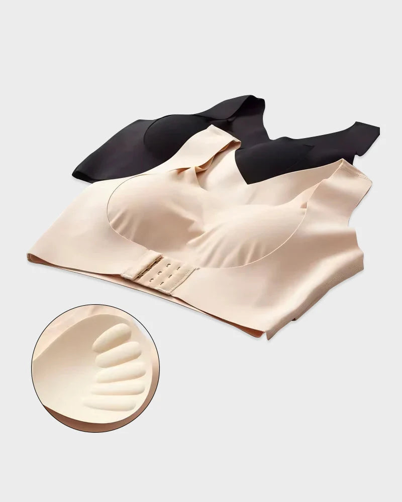 PostureEase – Front Closure Cross-Back Support Bra