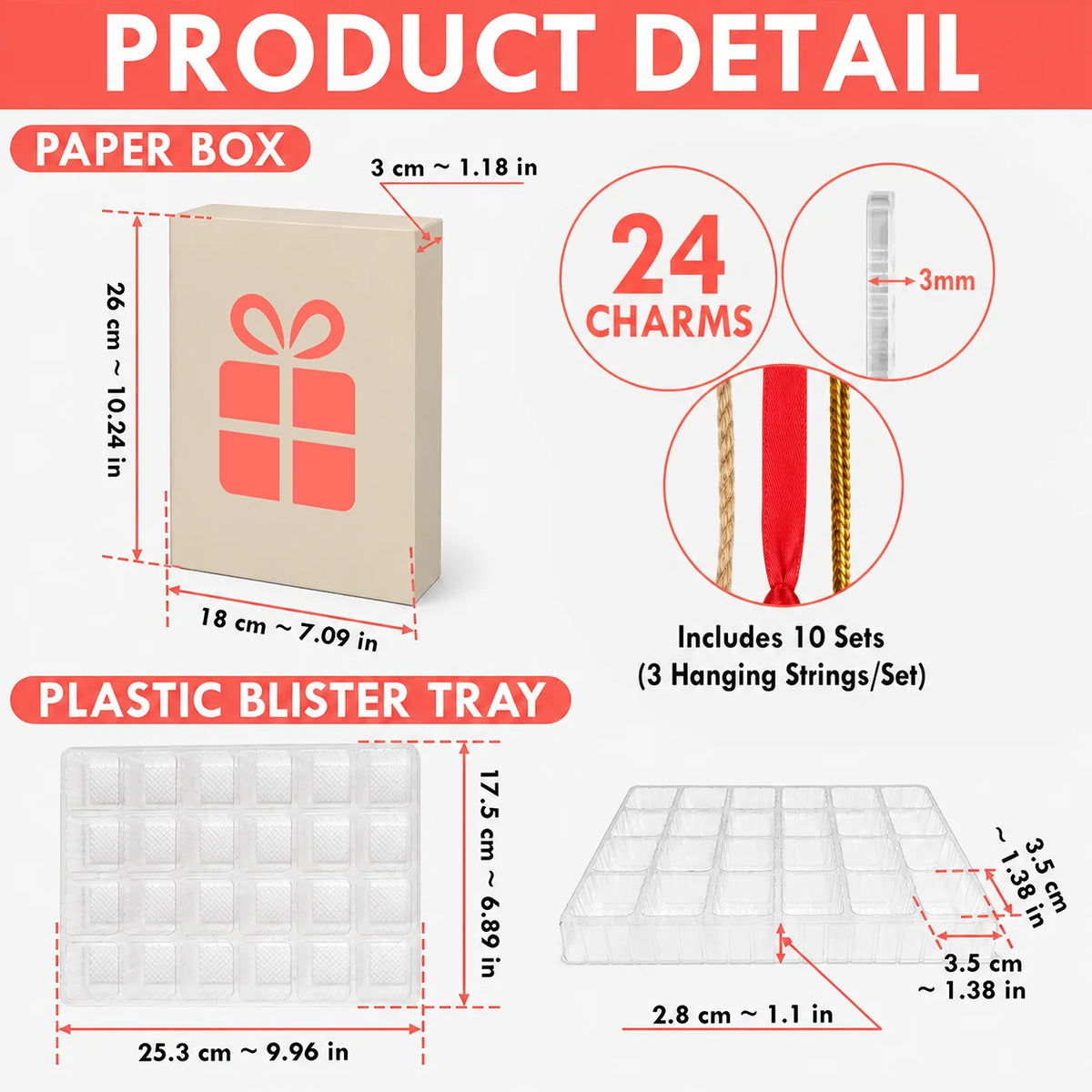 JoyReveal – 24-Day Acrylic Mystery Ornament Calendar