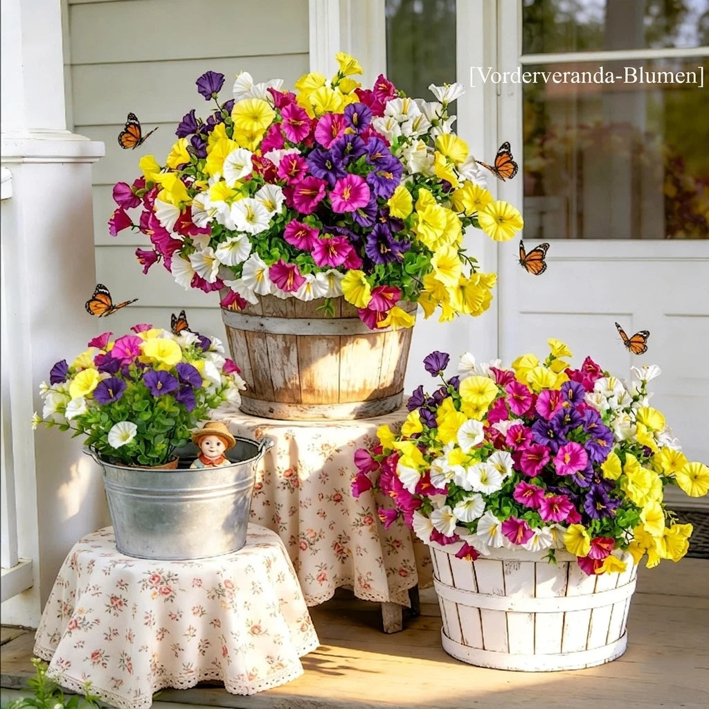BloomGlow – UV-Resistant Artificial Petunia Bouquet