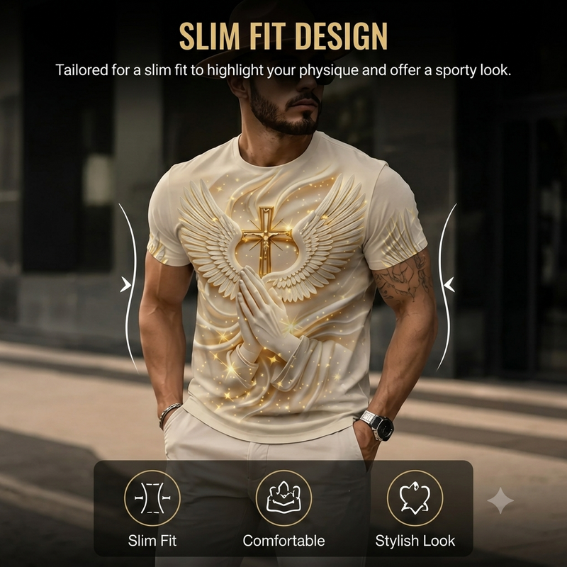 FaithWear – Vintage Cross Graphic Slim Fit Shirt