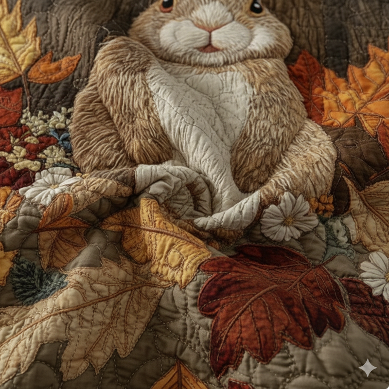 CozyBloom – Ultra Soft Floral Rabbit Comfort Quilt Set