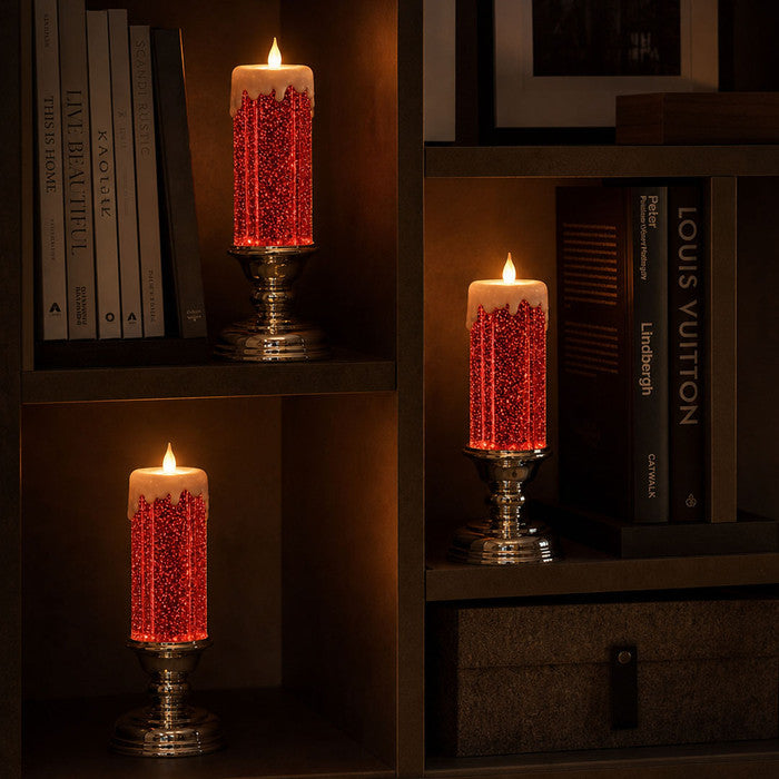 GlowMuse – Glittering Golden LED Decorative Candle