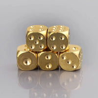 GoldenForge – High Roller Solid Brass Dice