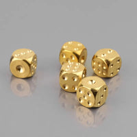GoldenForge – High Roller Solid Brass Dice
