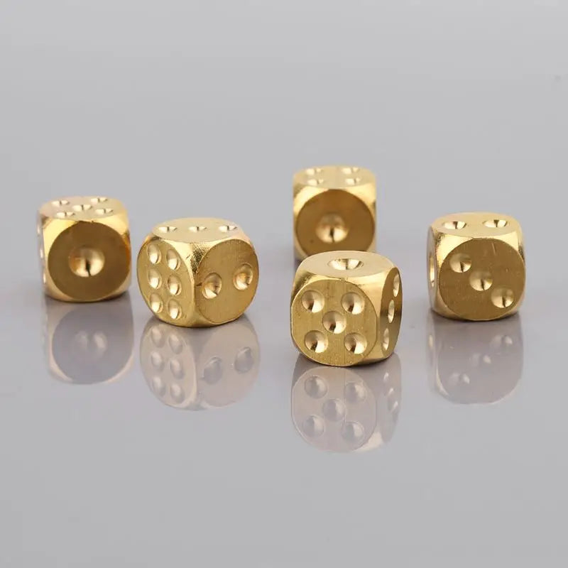 GoldenForge – High Roller Solid Brass Dice