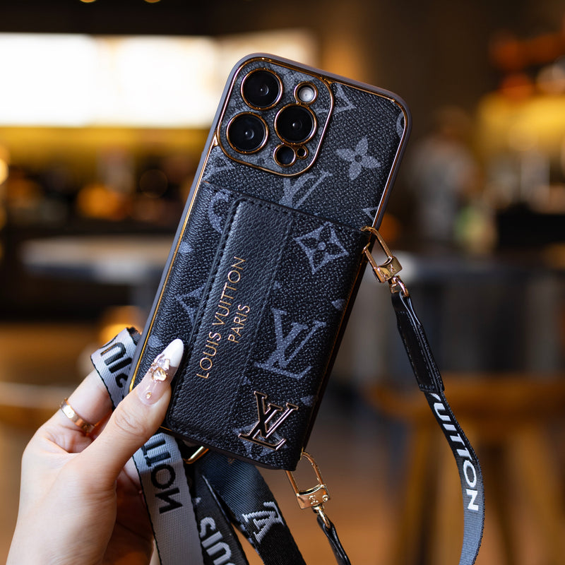 GlamPouch - Designer Monogram Phone Case with Strap