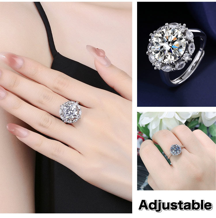 Mid-Year Sale - Second ring only 699₱ - Shining all day - 5 carat moissanite jewelry Set - GRA certificate, free gift box