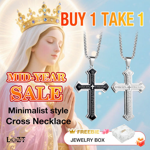 Mid-year Promo - Minimalist style Cross Necklace - One-Year Warranty - Comes with a Free Jewelry Box