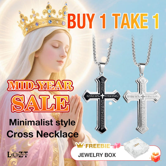 Mid-year Promo - Minimalist style Cross Necklace - One-Year Warranty - Comes with a Free Jewelry Box