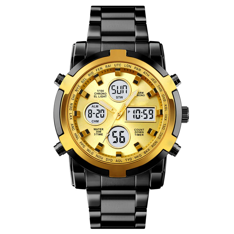 IronPulse – Tactical Analog Digital Sports Watch