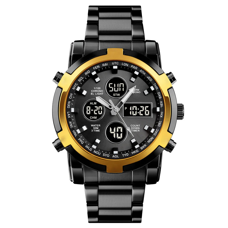 IronPulse – Tactical Analog Digital Sports Watch