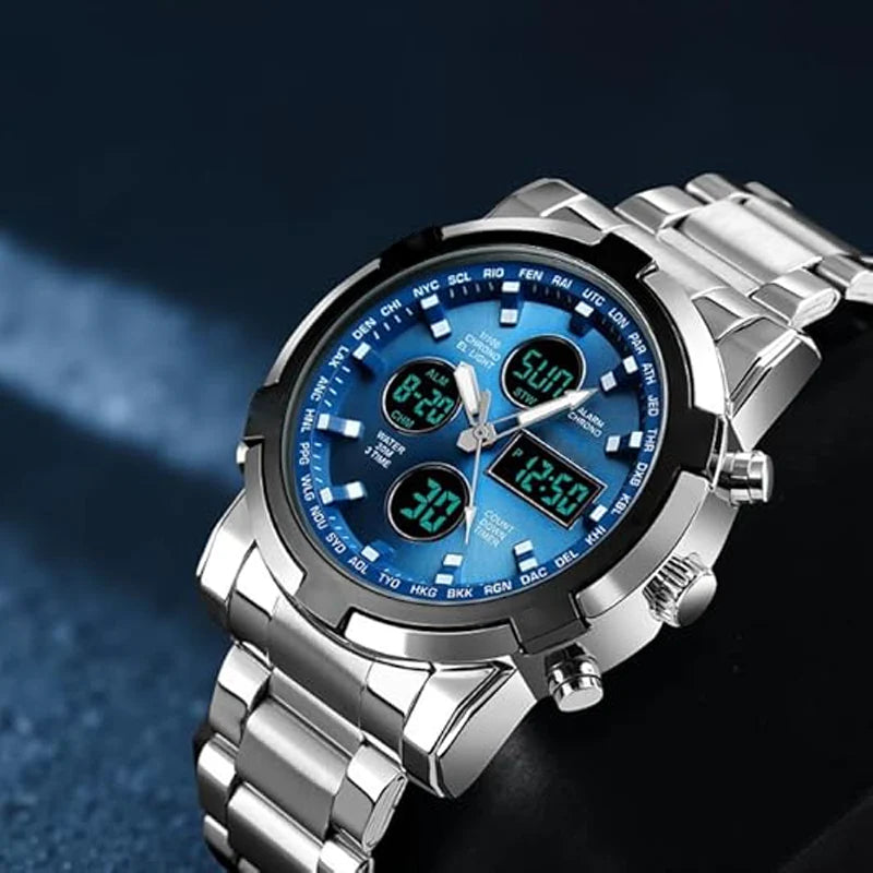 IronPulse – Tactical Analog Digital Sports Watch