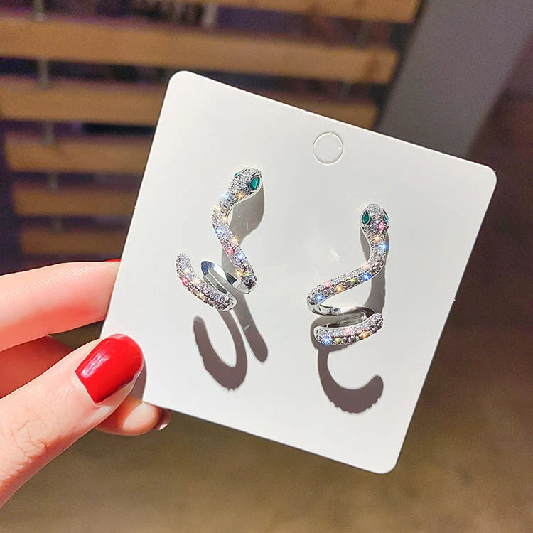 SerpentGlow – Sparkling Snake Statement Jewelry