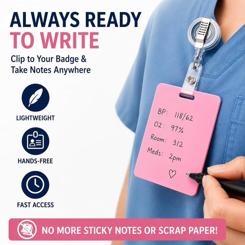 NoteVanta – Erasable Dual-Side Badge Note