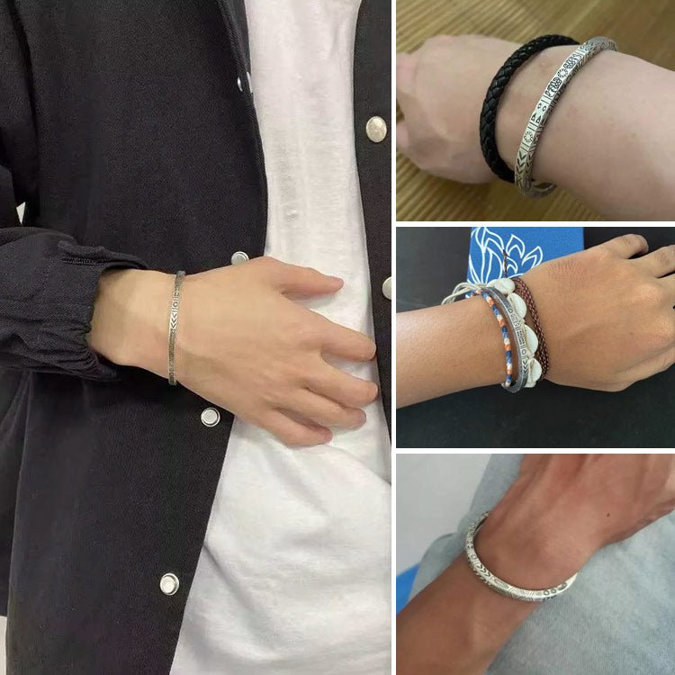 Kadayawan Festival Promotion -Products directly reduced by ₱200-Lucky vintage totem bracelet Bless Wealth and Auspicious Carving - Adjustable, Free box