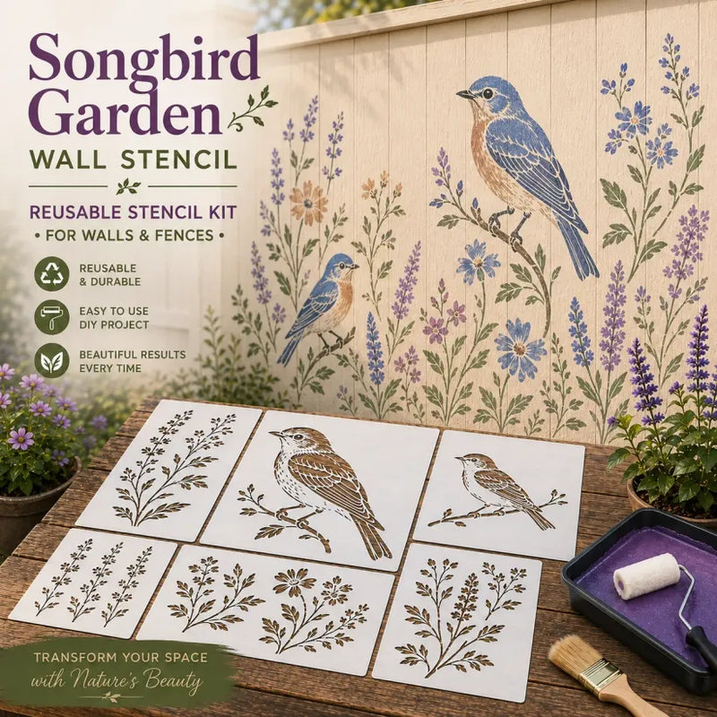 GardenCraft – Reusable Decorative Garden Wall Stencil