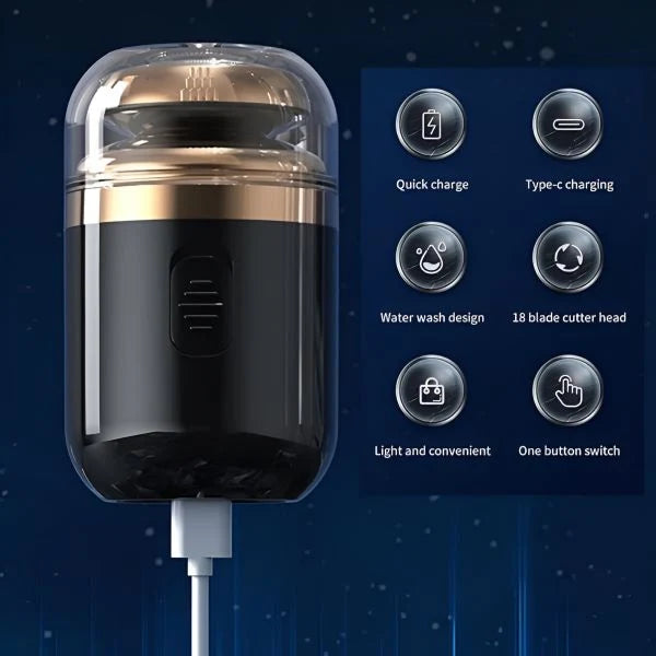 GroomEase – Premium Pocket Travel Electric Shaver
