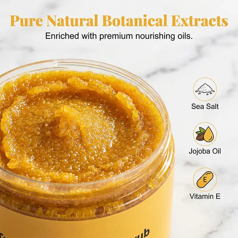 GlowAura – Turmeric Brightening Body Scrub