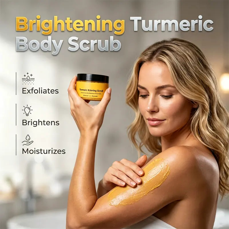 GlowAura – Turmeric Brightening Body Scrub
