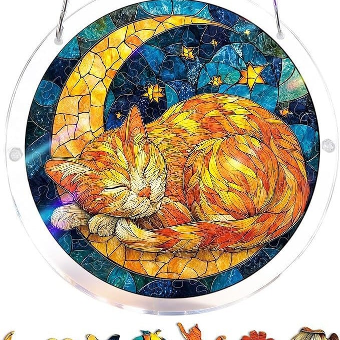 EmeraldFlame – Acrylic 80 Pcs Suncatcher Puzzle