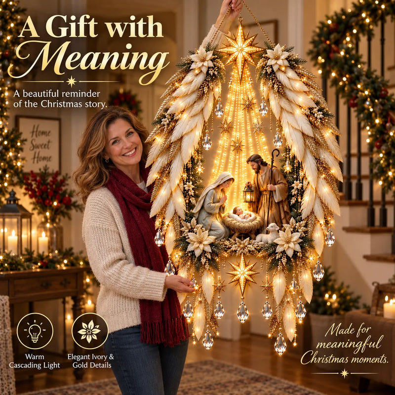 SacredRadiance – Holy Family Lighted Wall Décor